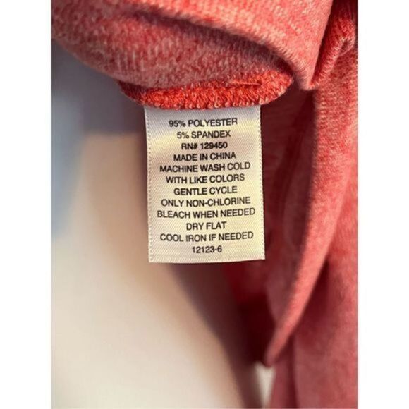 St. John's Bay Coral Spandex Blend Top. Size Medium - Picture 5 of 5